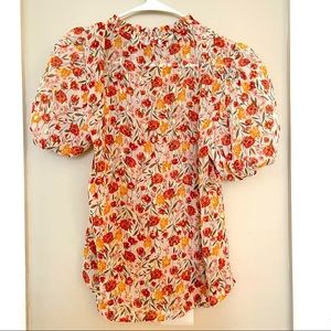 Roommates floral sheer blouse